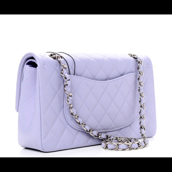 LIMITED EDITION CHANEL Classic Caviar Medium Double Flap (Light Purple) - Picture 2 of 4